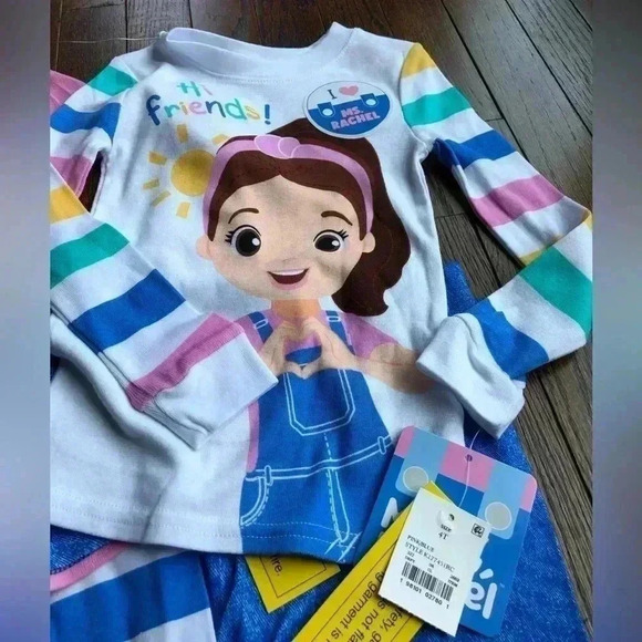 Ms. Rachel Girls 4T 4pc Long-Sleeves/Pants Pajama Set - NWT! - Picture 3 of 8